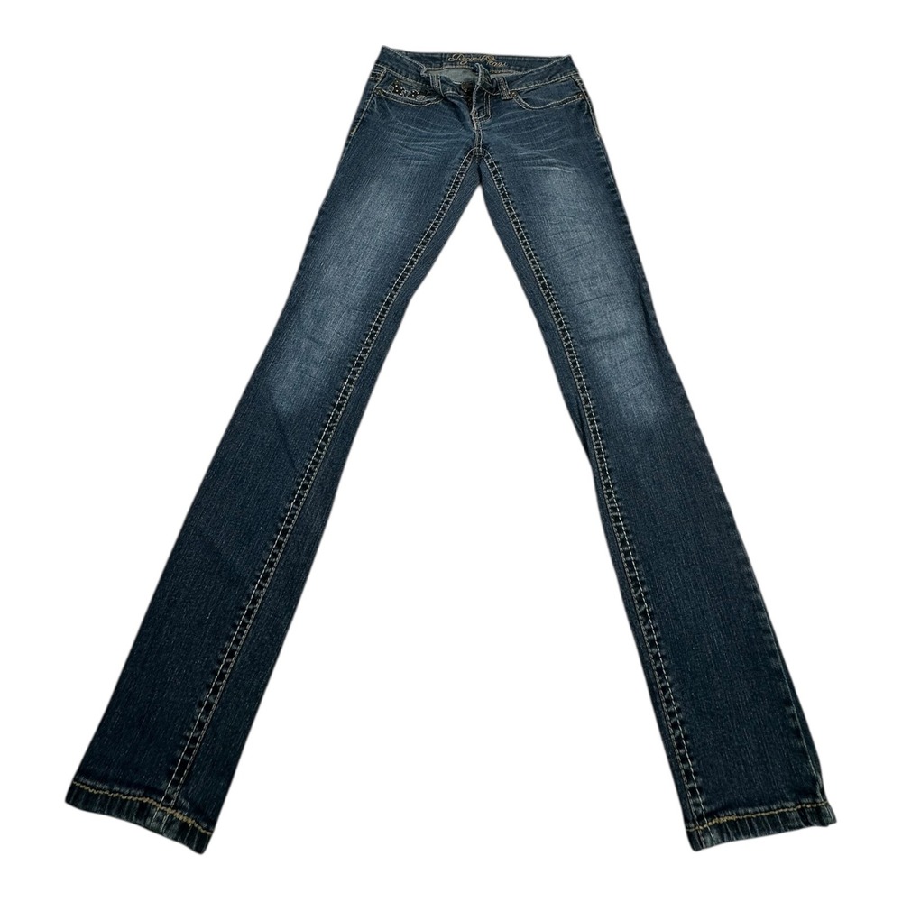 Request Jeans Womens Embellished Pocket‎ Bootcut Denim Jeans Size 1 25